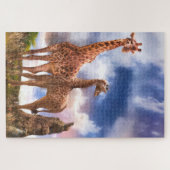 Giraffe Familie MOMMY WAR ICH JEMALS SO KLEIN? Puzzle (Horizontal)