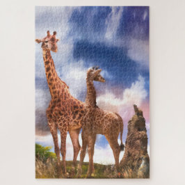 Giraffe Familie MOMMY WAR ICH JEMALS SO KLEIN? Puzzle