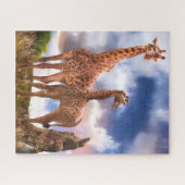 Giraffe Familie MOMMY WAR ICH JEMALS SO KLEIN? Puzzle (Horizontal)