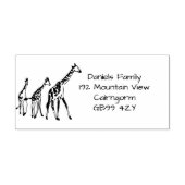 Giraffe Familienadresse Selbstfarbige Briefmarke Permastempel (Design)