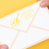 Giraffe Familienadresse Selbstfarbige Briefmarke Permastempel