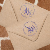Giraffe Family Home Address Self-inking Stamp Permastempel