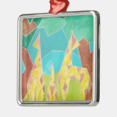 Giraffe Family Original Abstract Art Ornament Aus Metall (Links)