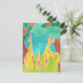 Giraffe Family Original Abstract Art Postkarte (Stehend Vorderseite)
