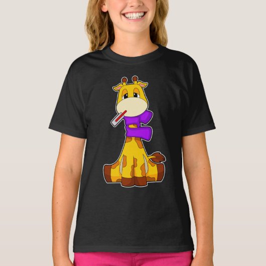 Giraffe-Fieber-Thermometer T-Shirt (Vorderseite)