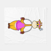 Giraffe Fitness Rope Fleecedecke (Vorderseite (Horizontal))