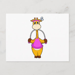 Giraffe Fitness-Seil Postkarte