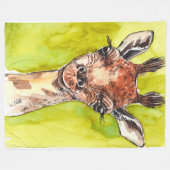 Giraffe Fleecedecke (Vorderseite (Horizontal))
