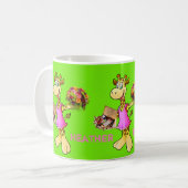 Giraffe Floral Green Tasse (Vorderseite Links)