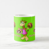 Giraffe Floral Green Tasse (Mittel)