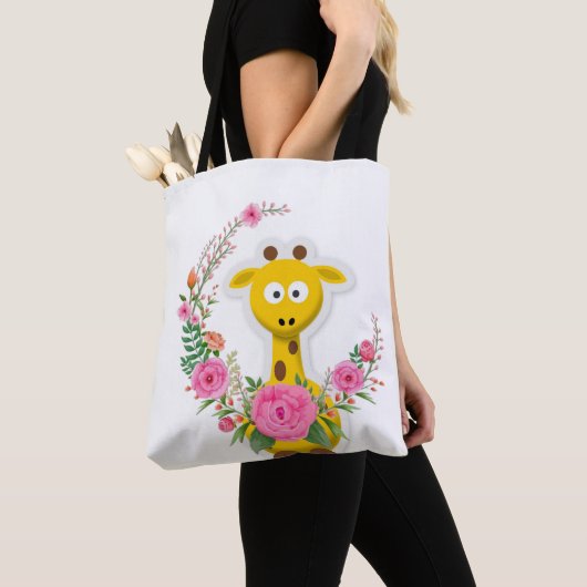 Giraffe floral Tote Bag Tasche (Von Nahem)