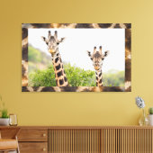 Giraffe Flüchtige Blick-a-boo Portrait Leinwanddruck (Insitu (Wohnzimmer))
