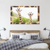 Giraffe Flüchtige Blick-a-boo Portrait Leinwanddruck (Insitu (Schlafzimmer))
