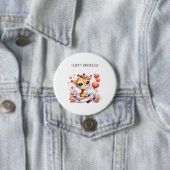 Giraffe Flugzeug Geburtstag Button (Beispiel)