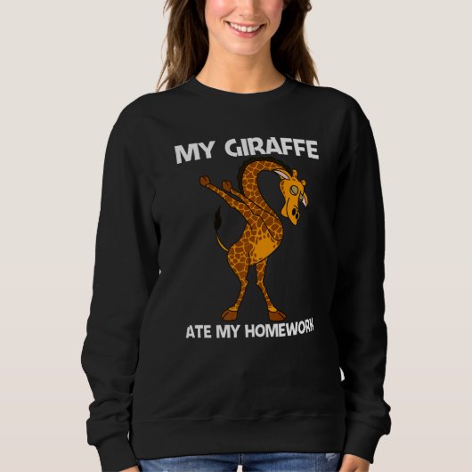 Giraffe For Kids Boys Safari Wild Zoo Animal Sweatshirt (Vorderseite)