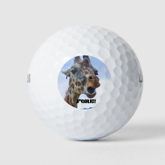 Giraffe "Fore" Golfbälle (3) (Vorderseite)