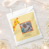 Giraffe Foto Boys 1. Geburtstag Einladung Geschenktütchen (Ausgeschnitten)