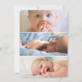 Giraffe Foto Collage Geburtserklärung Einladung (Rückseite)