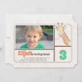 Giraffe Foto Einladung (Vorderseite)