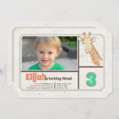 Giraffe Foto Einladung (Vorne/Hinten)