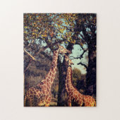 Giraffe-Foto Puzzle (Vertikal)