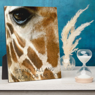 Giraffe Foto Wildtiere Zitate für Inspirationen Fotoplatte