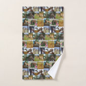 Giraffe-FotoCollage, Badhandtuch Set (Handtuch)