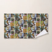 Giraffe-FotoCollage, Badhandtuch Set (Handtuch)