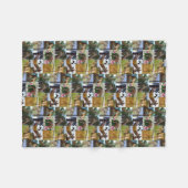 Giraffe-FotoCollage, Fleecedecke (Vorderseite (Horizontal))