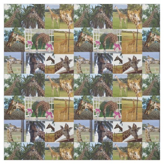 Giraffe-FotoCollage, Stoff (Muster)