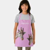 Giraffe Fotos Personalisiert Kinder Name Schürze (Insitu)