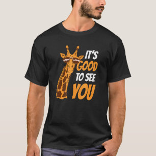 Giraffe Friendly Retro Sonnenbrille Vintages Tier T-Shirt