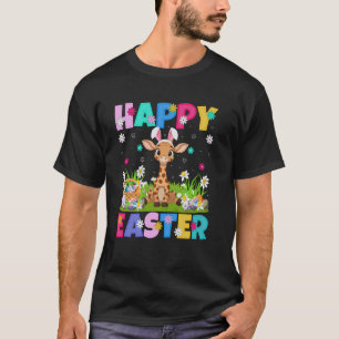 Giraffe Frohe Ostern Eierjagd Bunny Ohr Giraffe Ea T-Shirt