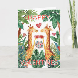 Giraffe Frohes Valentinstag Karte