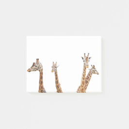 Giraffe Fun Foto - Vier-Giraffen-Sitzung Post-it Klebezettel