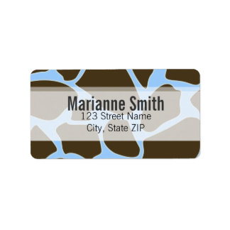 Giraffe Fun Print Adressaufkleber