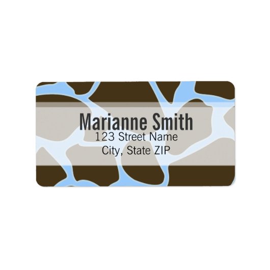 Giraffe Fun Print Adressaufkleber (Vorne)