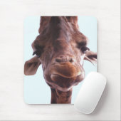 Giraffe Funny Face Mousepad (Mit Mouse)
