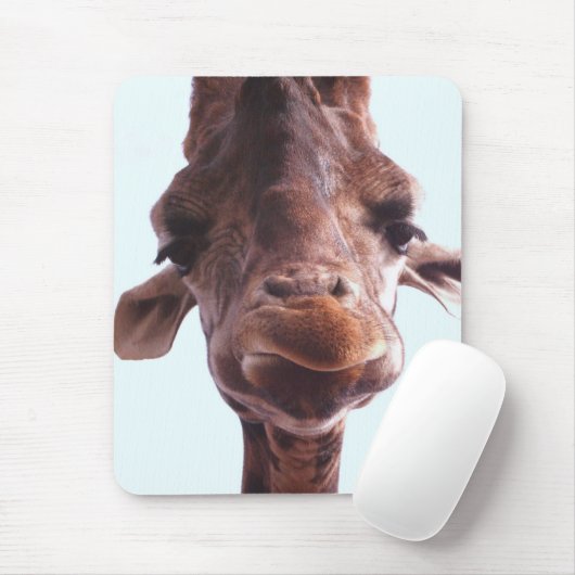 Giraffe Funny Face Mousepad (Mit Mouse)