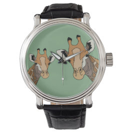 Giraffe Funny Green Armbanduhr
