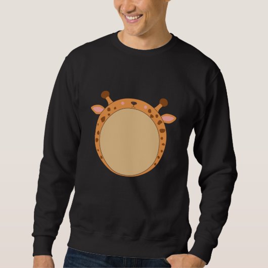 Giraffe Funny Zoo Animals Runde Giraffen Sweatshirt (Vorderseite)