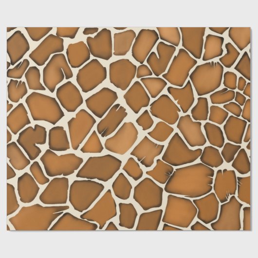 Giraffe Fur Gemustert Print Geschenkpapier (Flach)