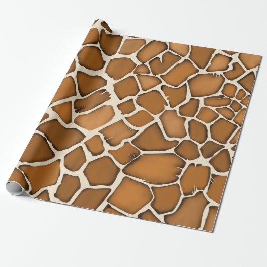 Giraffe Fur Gemustert Print Geschenkpapier (Ungerollt)