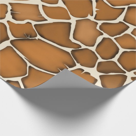 Giraffe Fur Gemustert Print Geschenkpapier (Ecke)