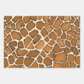 Giraffe Fur Gemustert Print Geschenkpapier Set (Vorderseite 3)