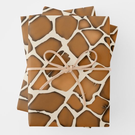 Giraffe Fur Gemustert Print Geschenkpapier Set (Beispiel)