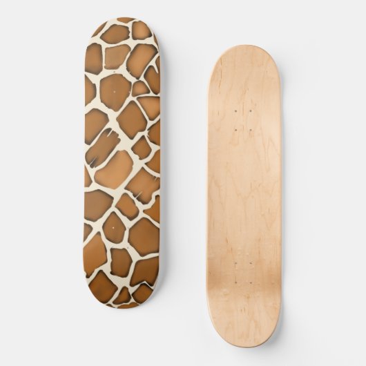 Giraffe Fur Gemustert Print Skateboard (Vorderseite)