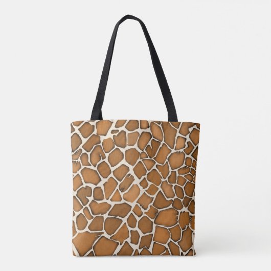 Giraffe Fur Gemustert Print Tasche (Rückseite)