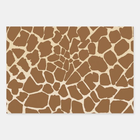 Giraffe Fur Muster Print Geschenkpapier Set (Vorderseite 2)