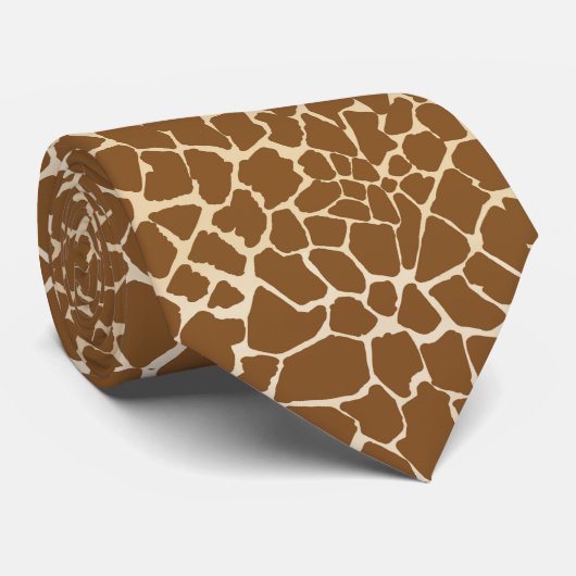 Giraffe Fur Muster Print Krawatte (Gerollt)
